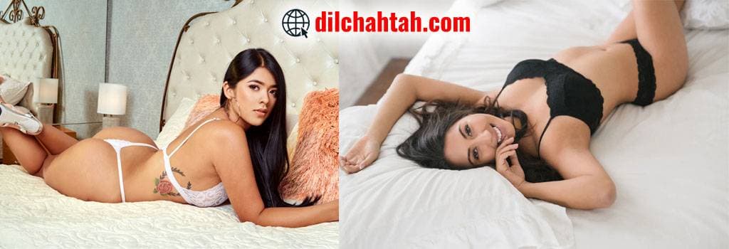 Beautiful models in lingerie posing on bed for Howrah Escort Services photo shoot 